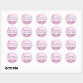 Sticker de Baby shower rose jolie (Feuille)