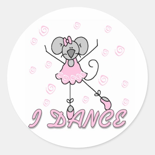 Sticker de ballet de la souris I Dance (Devant)