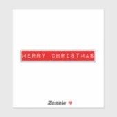 Sticker de bande rouge Joyeux Noël (Feuille)