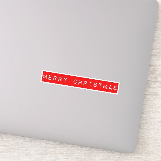 Sticker de bande rouge Joyeux Noël (Détail)
