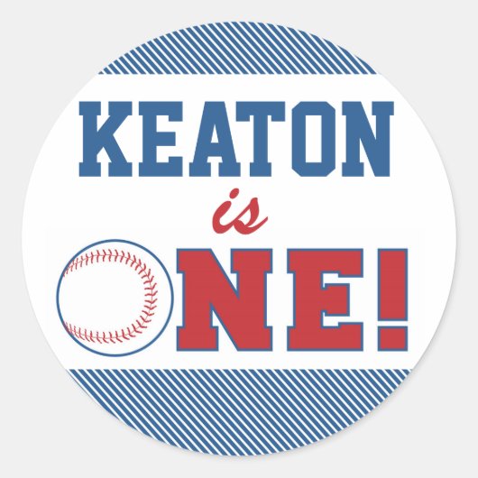 Sticker de base-ball premier anniversaire (Devant)