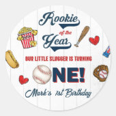 Sticker de baseball de la recrue de l'année (Devant)
