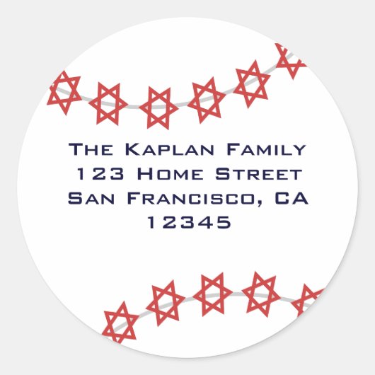 Sticker de baseball des étoiles juives (Devant)