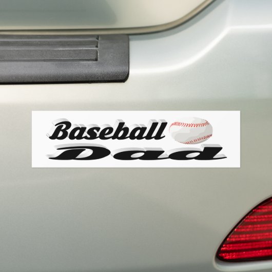 Sticker de baseball Papa Bumper (En voiture)