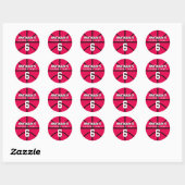 Sticker de basketball rose Sports Anniversaire de (Feuille)