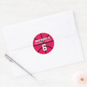 Sticker de basketball rose Sports Anniversaire de (Enveloppe)