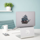 Sticker de bateau pirate (Ordinateur portable sur le bureau)