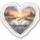 Sticker De beaux cygnes (Devant)