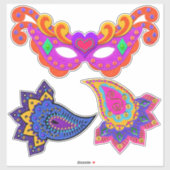 Sticker De Belles Décorations Mascarades (Feuille)