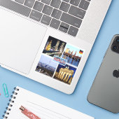 Sticker DE Berlin - Bikini Haus - Oberbaum - Skyline (Ordinateur portable avec iPhone)