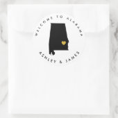Sticker de bienvenue Mariage de l'Alabama pour sac (Sac)