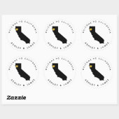 Sticker de bienvenue pour Mariage californien, sac (Feuille)