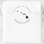 Sticker de bienvenue pour Mariage Hawaii pour sac (Sac)