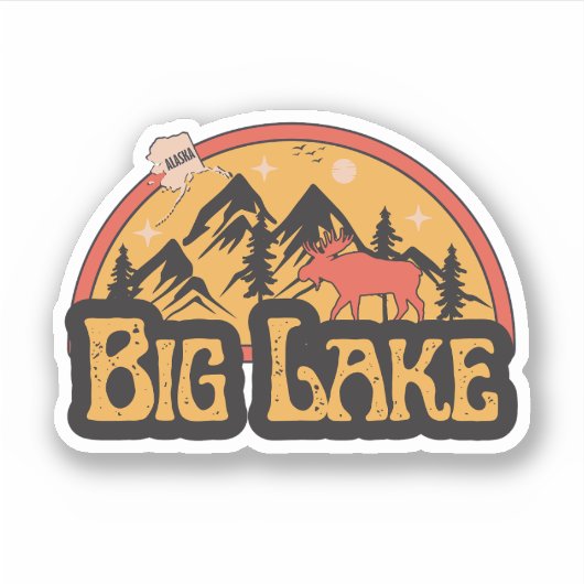 Sticker de Big Lake, Alaska (Devant)