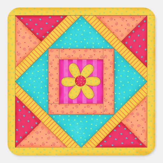 Sticker de bloc de surface de patchwork (Devant)