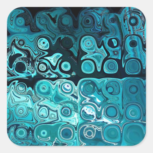Sticker de blocs de verre turquoise (Devant)