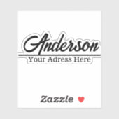 Sticker de boîte aux lettres personnalisée Adresse (Feuille)