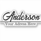 Sticker de boîte aux lettres personnalisée Adresse (Devant)