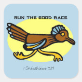Sticker de bonne course 1 Corinthiens 9:24 (Devant)