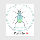 Sticker de bug de Saint Valentin (Feuille)