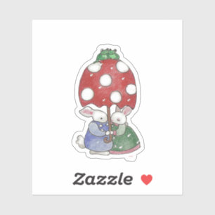 Sticker de Bunnies de pluie
