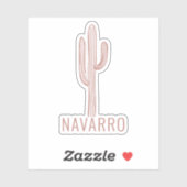 Sticker de cactus du désert de Bohême (Feuille)