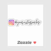 Sticker de calligraphie Instagram personnalisé (Feuille)