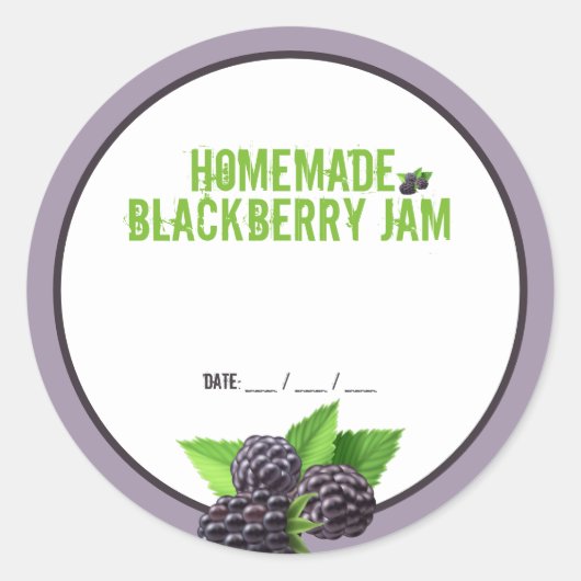 Sticker de canne à confiture de Blackberry fait ma (Devant)