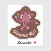 Sticker de caractères rétro Volume Up (Feuille)