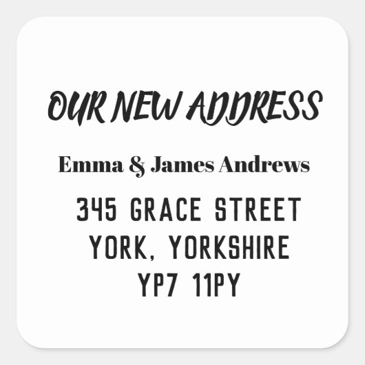 Sticker de Carré mobile simple moderne (Devant)