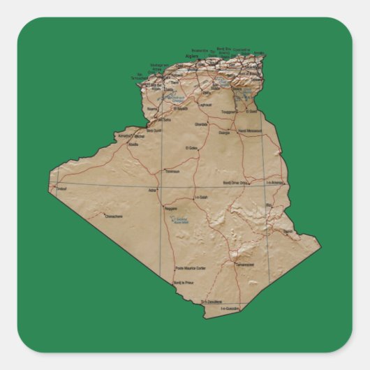 Sticker de carte Algérie (Devant)