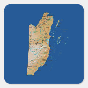 Sticker de carte Belize