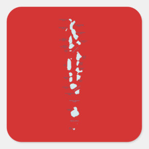 Sticker de carte des Maldives