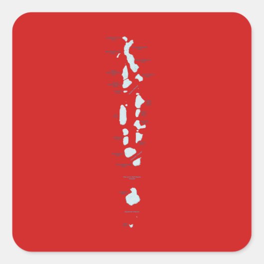 Sticker de carte des Maldives (Devant)