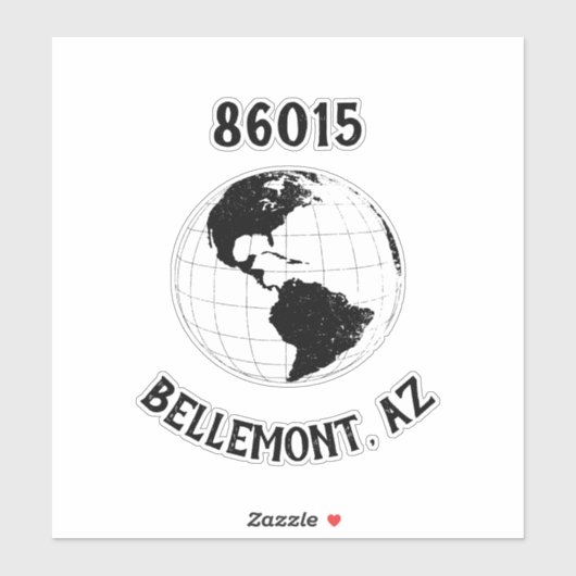 Sticker de carte du monde du code postal de l'État (Feuille)