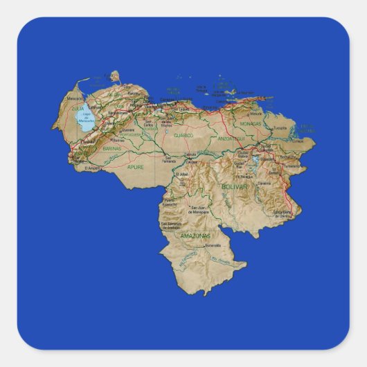 Sticker de carte du Venezuela (Devant)