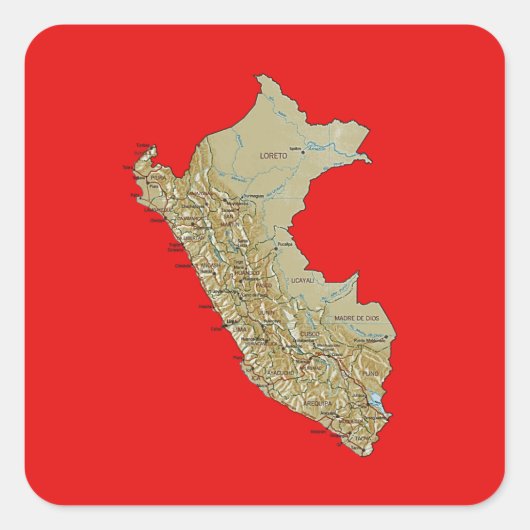 Sticker de carte Pérou (Devant)