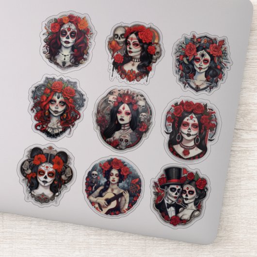Sticker de célébration de Dia de los Muertos (Détail)