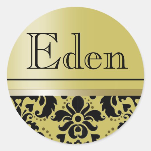 Sticker de chaucer "Eden" (or/noir) (Devant)