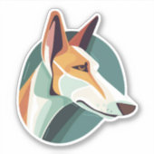 Sticker de chien de podenco coloré (Devant)