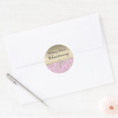 Sticker de Christening Pink & Gold Damask (Enveloppe)