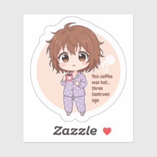 Sticker de citation de maman de café froid amusant