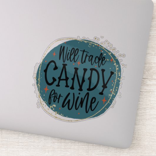 Sticker de citation d'Halloween amusant (Détail)