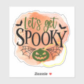 Sticker de citation d'Halloween éffrayante (Feuille)