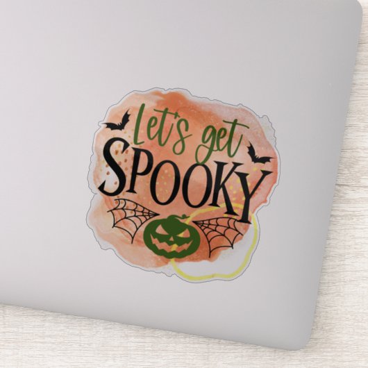 Sticker de citation d'Halloween éffrayante (Détail)