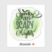 Sticker de citation d'Halloween éffrayante (Feuille)