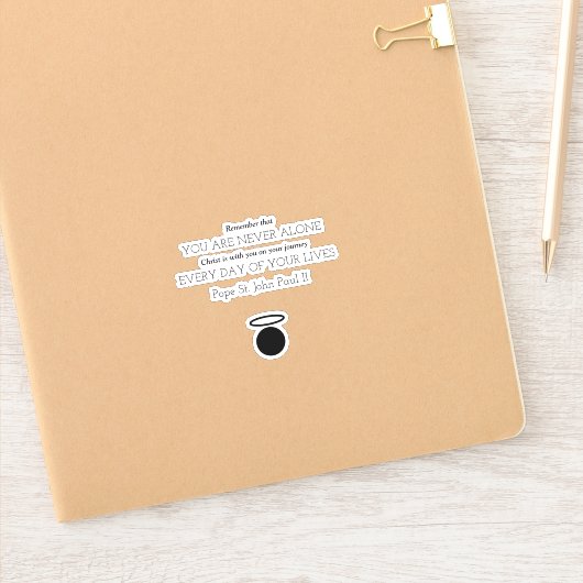 Sticker de citation du pape Jean-Paul II (Carnet)