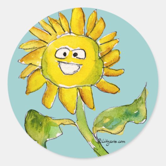 Sticker de Clipart de tournesol (Devant)