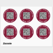 Sticker de code QR avec texte personnalisé Choisir (Feuille)
