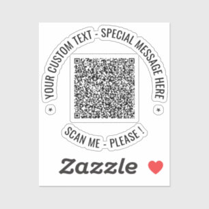 Sticker de code QR Info Analyse Texte et couleurs 